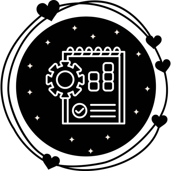 Proje Yönetimi web simgesi vektör illüstrasyonu