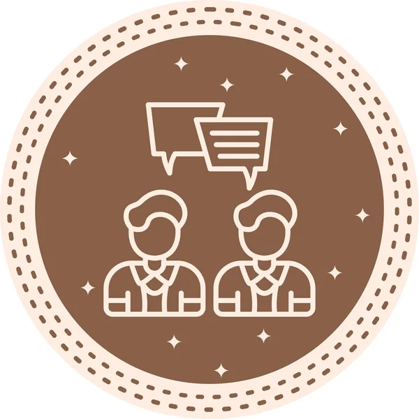 Tartışma. Web simgesi basit illüstrasyon