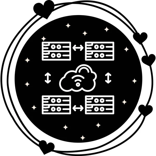 Bulut Sunucusu Simgesi, Beyaz Arkaplan Görüntü