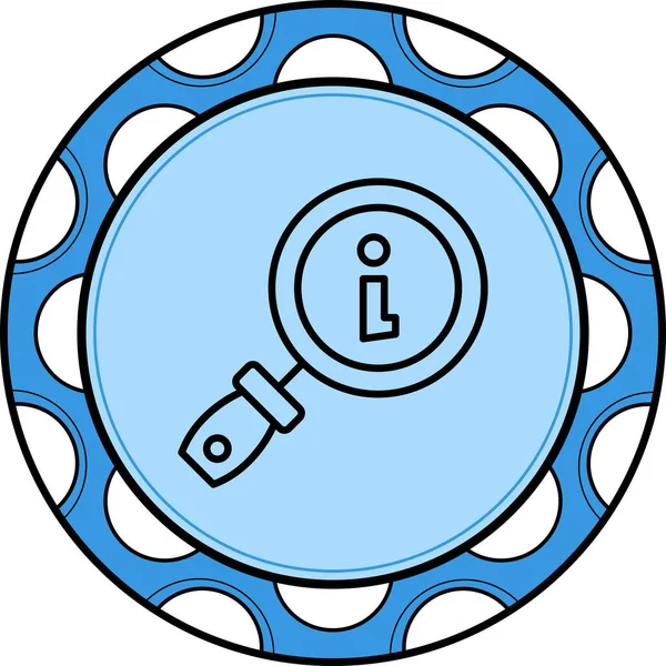 Bilgi Arama Web simgesi vektör illüstrasyonu