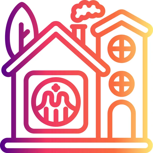 Ev Grafiği Yaratıcı Eşsiz Markalaştırma Vektörü Elemanı