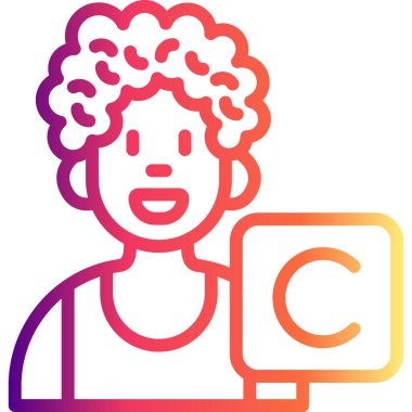 telif hakkı web simgesi vektör illüstrasyonu