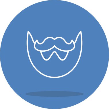 Bıyık ve sakalın basit taslak simgesi