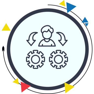 yönetim web simgesi vektör illüstrasyonu