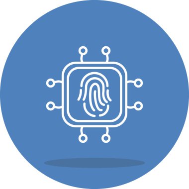 Biyometrik web simgesi vektör çizimi