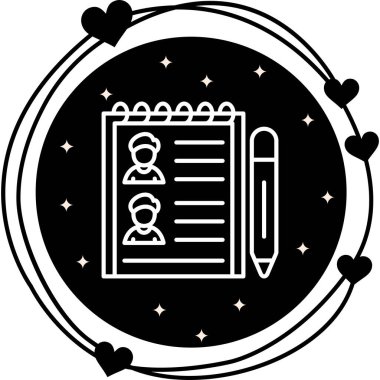 Kısa liste web simgesi vektör illüstrasyonu