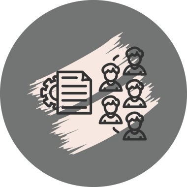 Proje Yönetimi web simgesi vektör illüstrasyonu