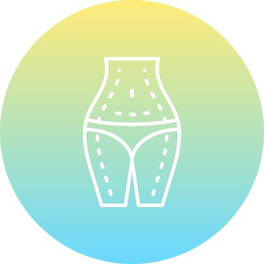 Liposuction Plastik Cerrahi Simgesi, Basit İllüstrasyon