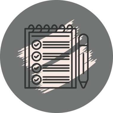 Denetim listesi web simgesi. vektör çizim