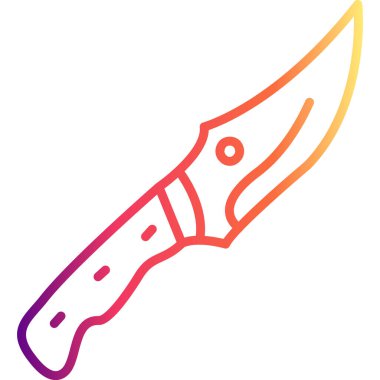 Modern bıçak simgesinin vektör illüstrasyonu