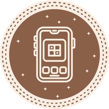 akıllı telefon simgesi, vektör illüstrasyonu basit tasarım