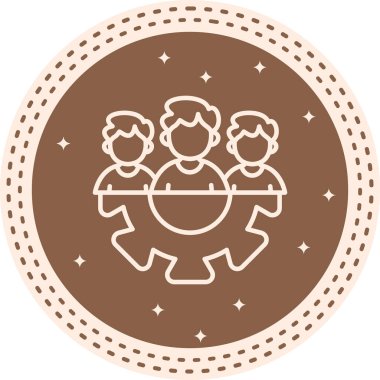 Takım Yönetimi web simgesi vektör illüstrasyonu