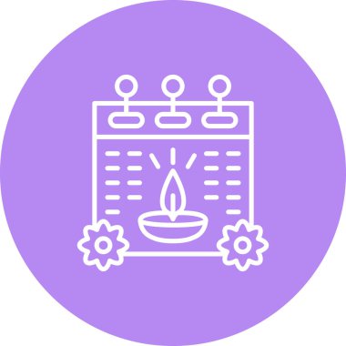 Diwali Takvimi Dinamik Modern Yaratıcı Vektör Varlığı