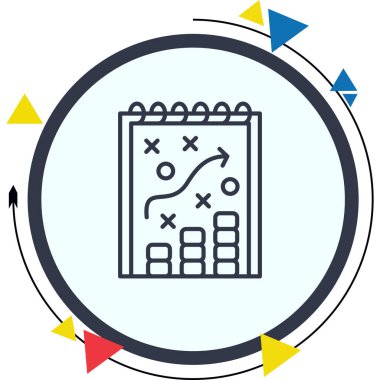 Strateji modern simgesinin vektör çizimi