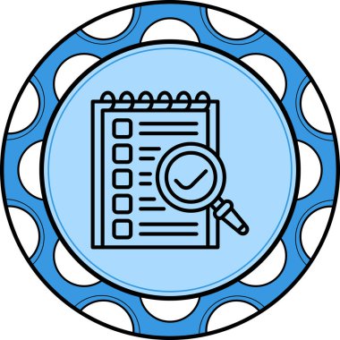 Denetim listesi web simgesi. vektör çizim