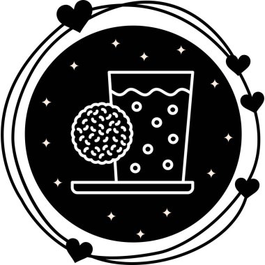 Kurabiye ve Süt Belirli Zarif Markalaştırma Vektör Varlığı