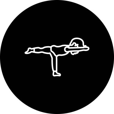 Savaşçı III simgesi. Uygulamalar için basit yoga logosu