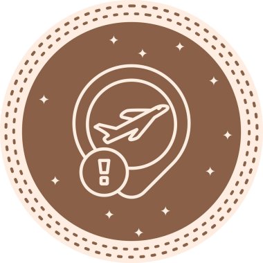 Bir konum pin işareti içinde uçak, navigasyon veya seyahat izleme uygulamaları için uygundur.