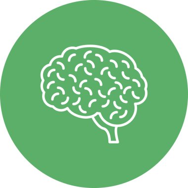 Beyin satırı simgesi, vektör çizim