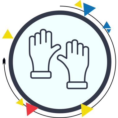 Bir çift eldiven. Uygulama için basit simge