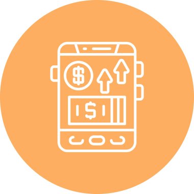 Büyüme web simgesi, basit vektör tasarımı