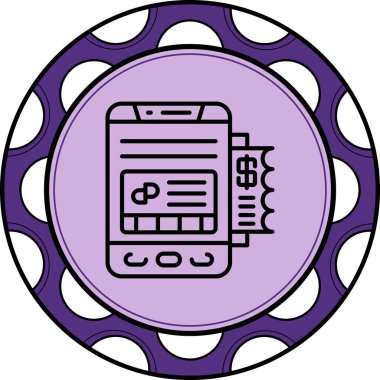 Kredi Kartı Çizgisi Simgesi Basit Görüntü Beyaz Arkaplanda İzole Edildi