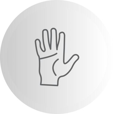 Hand Düz Satır Simgesi, Basit Resim