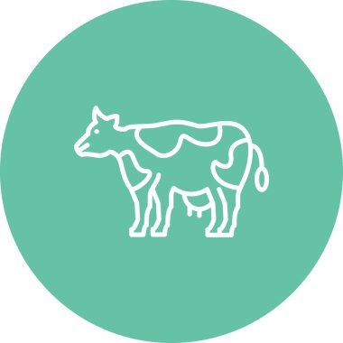 Cow web icon vector illustration