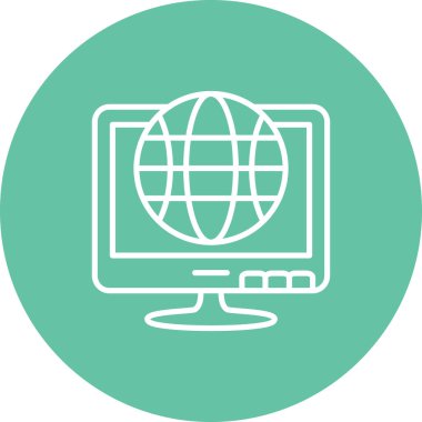 Dünya çapında Yüksek Çözünürlüklü Düz Tasarım Sembolü