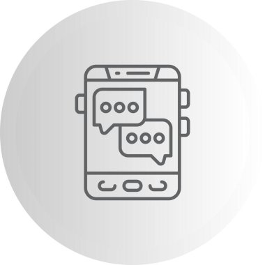 Sohbet Simgesi vektör çizimi tasarımı