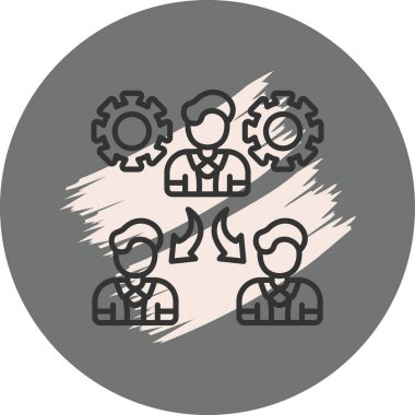 takım web simgesi vektör illüstrasyonu