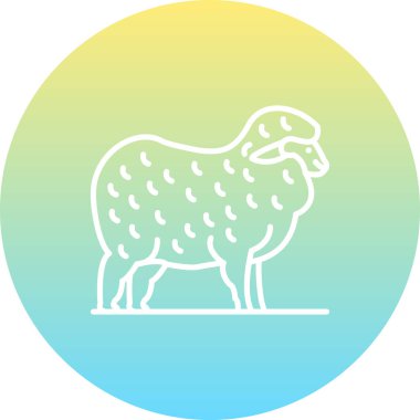 Koyun ikonu vektör illüstrasyon tasarımı