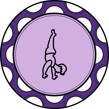 Kol gücü yogası. Amuda kalk simgesi