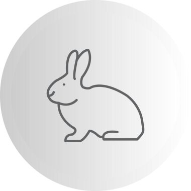 Tavşan simgesi vektör çizimi