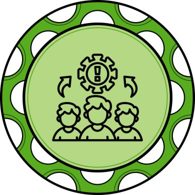 takım web simgesi vektör illüstrasyonu