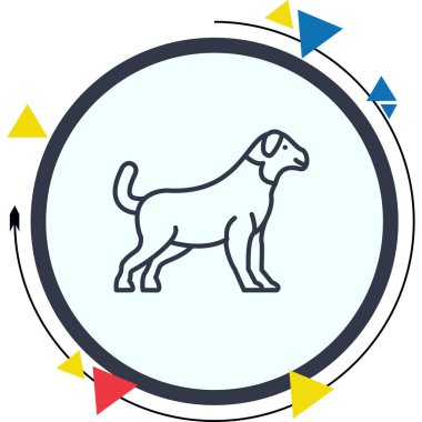 Köpek vektör simgesi, modern basit illüstrasyon