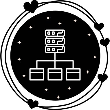 Fiziksel Sunucu Dengeli Profesyonel Markalaşma Grafik Sembolü