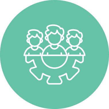 Takım Yönetimi web simgesi vektör illüstrasyonu