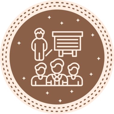 sunum web simgesi vektör illüstrasyonu