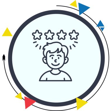 Simge vektör illüstrasyon tasarımını gözden geçir