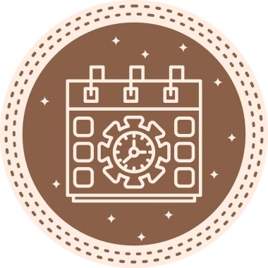 Son teslim tarihi web simgesi vektör illüstrasyonu