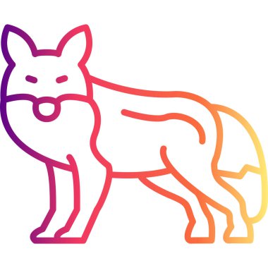 Fox web icon vector illustration