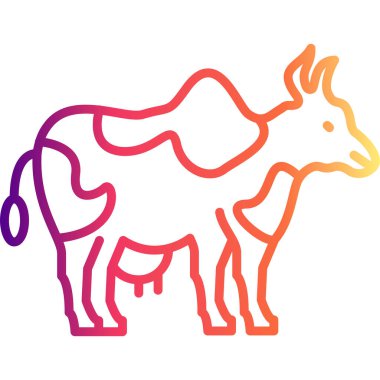 Cow web icon vector illustration