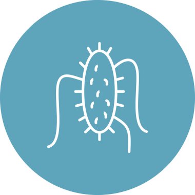 Salmonella bakteri simgesi, vektör çizimi