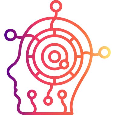 Sayborg. Web simgesi basit illüstrasyon