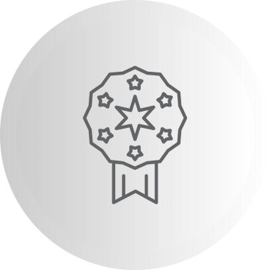 Rozet simgesi, vektör illüstrasyonu basit tasarım