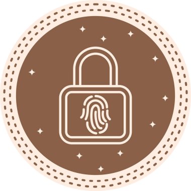 Akıllı Kilit web simgesi vektör çizimi