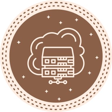 Modern sunucu simgesinin vektör illüstrasyonu