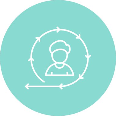 Süreklilik web simgesi vektör illüstrasyonu