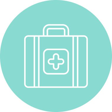 An illustration of a first aid kit with a cross icon.
